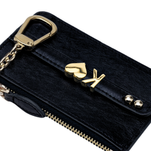 Görseli Galeri görüntüleyiciye yükleyin, GLAM. Kişiselleştirilebilir Deri Mini Cüzdan Siyah