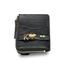 Görseli Galeri görüntüleyiciye yükleyin, GLAM. Kişiselleştirilebilir Deri Cüzdan SİYAH