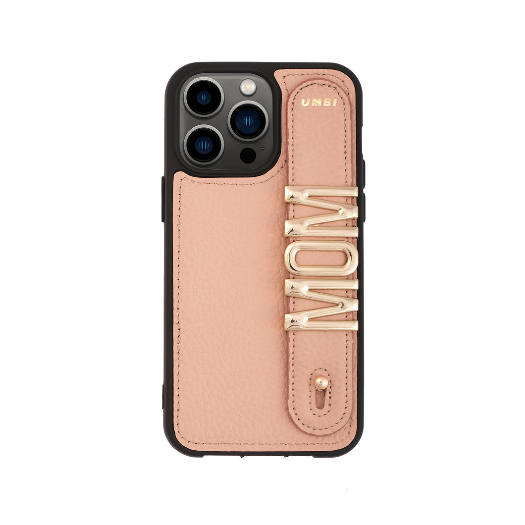YOUZ. Kişiselleştirilebilir Deri iPhone Kılıfı - Powder Pink/Gold