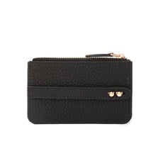 Görseli Galeri görüntüleyiciye yükleyin, YOUZ. Kişiselleştirilebilir Deri Mini Cüzdan Siyah